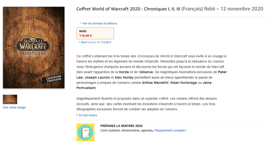 World of Warcraft Chronicle: in arrivo una nuova edizione della collana World of Warcraft Chronicle: una nuova edizione avvistata sull'Amazon Francese.